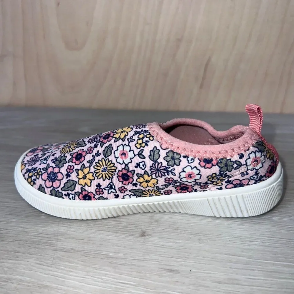 Simple Joys by Carters Kimmie‎ Kaia Aqua Shoes Pink Floral Toddler 7M